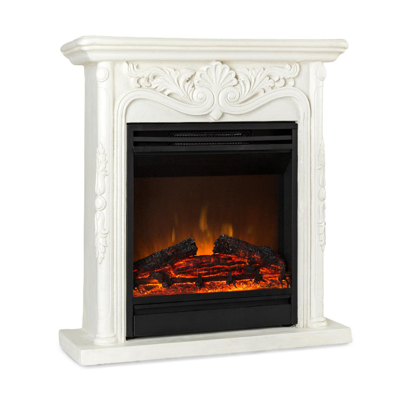 Etna Klarstein 60 cm W White Electric Fireplace with 1.8 BTU