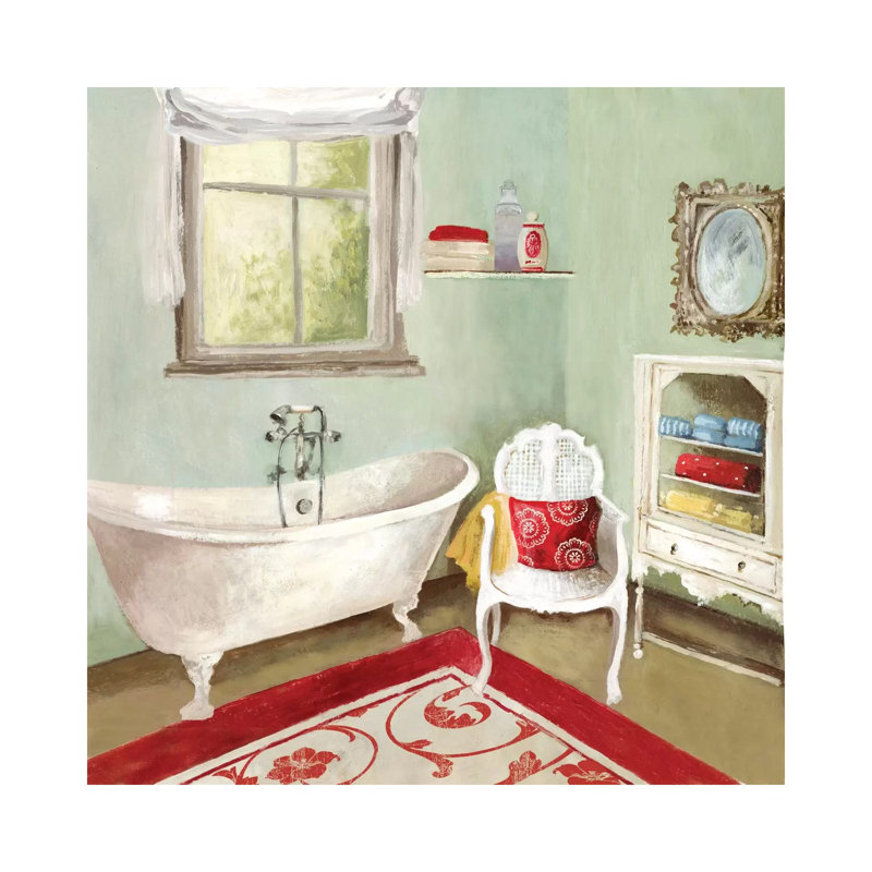 Tranquil Bath I by Allison Pearce - Wrapped Canvas Print, 30.48 cm H x 30.48 cm W