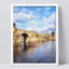 «Riverwalk Bridge Pastel Sky Ocean» sur papier-98298584-98298585