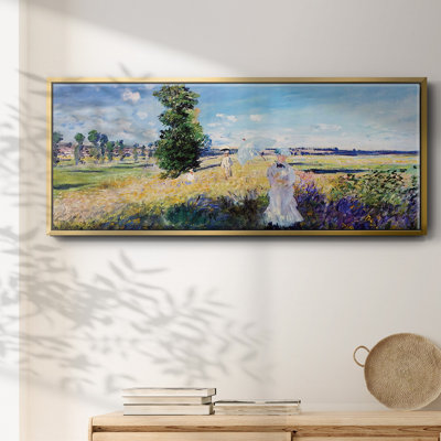 The Promenade, Argenteuil, 1875- Framed Canvas
