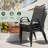  5-piece Metal Patio Dining Set With Rectangular Table And Stackable PVC-coated polyester Chairs For Lawn, Poolside, Garden, Backyard, Brown