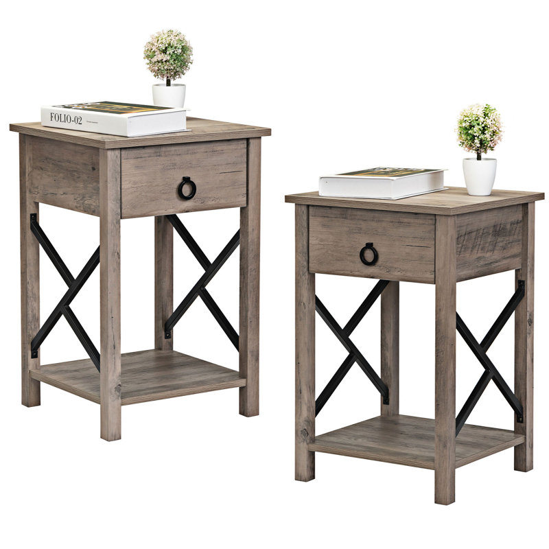 Table de bout avec rangement Alguno