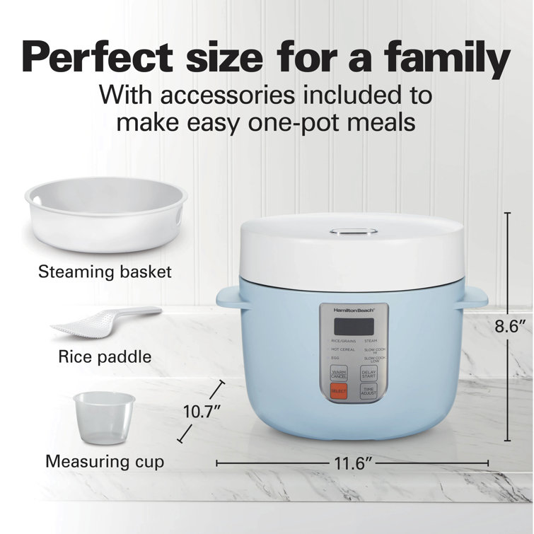 Hamilton Beach 12-Cup Blue Rice Cooker With Multi-Function, 43% OFF
