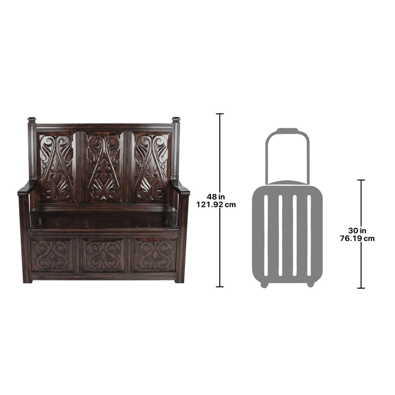 Solid Wood Storage Bench