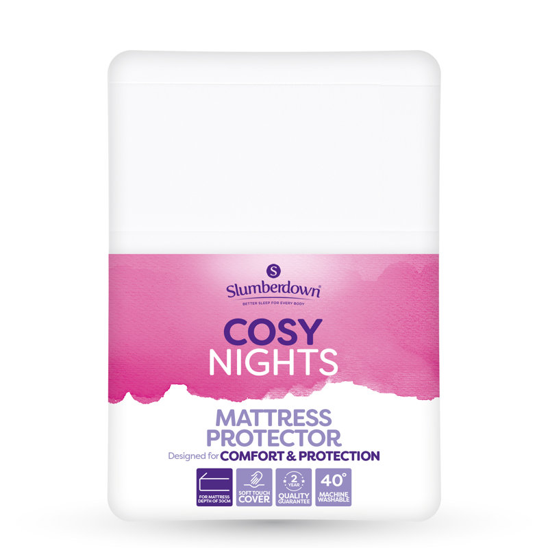 Cosy Nights Mattress Protector – Soft Touch, Breathable & Hypoallergenic Cover with Hollow Fibre Filling – Machine Washable Bed Protection