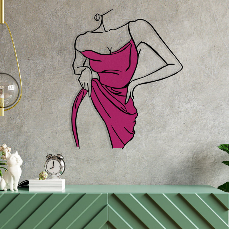 Elegant Decorative Metal Wall Accessory, 22.0 x 27.6 inches | Durable 1.2 mm Metal & 3 mm Wood Construction | Perfect for Home Decor, Living Room, or Office | Stylish and Contemporary Design