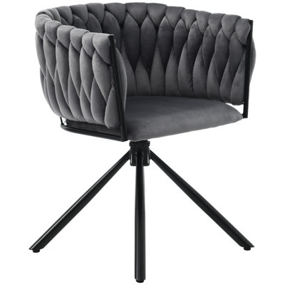 44cm H Metal Side Chair in Grey