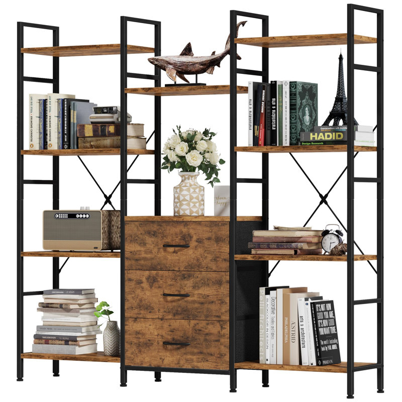 141.5cm H x 100cm W Metal Etagere Bookcase
