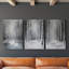 Lanscape Study Series III - Ensemble de toiles tendues avec châssis Premium - Prêt à être accroché-718669137