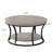 Round Coffee Table With Storage, 2-Tier Cocktail Table-964420841