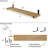 48" X 9.25" Heavy Duty Floating Book Shelf, 1.5" Thick Living Room Wall Shelf, Hanging Shelf For Wall, Boho & Farmhouse Decor, Wall Mounted Storage, Golden Oak-871281764