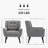 Tufted Upholstered Wide Back Armchair（Set of 2）-412486720