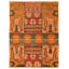 Tapis 3 pi 4 po x 8 pi laine de couleur brun noué la à la main one-of-kind-new age anatolian