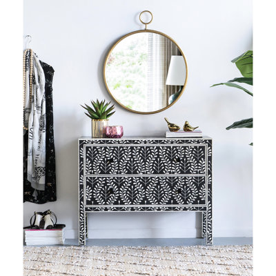 Miroir mural circulaire en fer doré de 22 po x 28 po - Rehaussez le décor de votre salon, de votre vestibule et de votre bureau