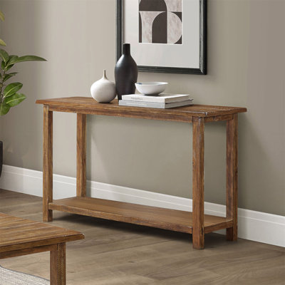Console de canapé d'entrée en bois brun vieilli Castleton