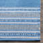 Tapis bleu / gris en coton tissé à plat à rayures Bokara Hills-21204808