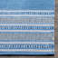 Tapis bleu / gris en coton tissé à plat à rayures Bokara Hills-44470601