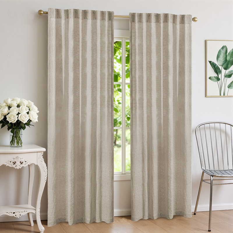 Panneau simple 100% lin obscurcissant, Lin, 50" W x 84" H