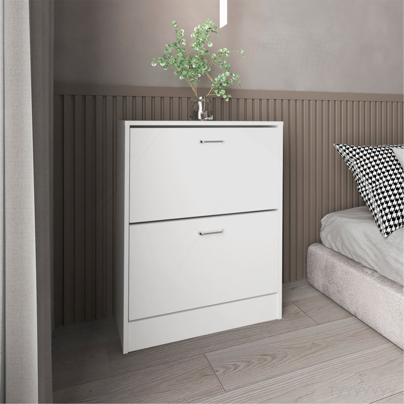 Range-chaussures, 2 portes, blanc