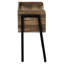 Table d'appoint moderne avec plateau - brun aspect bois récupéré et métal, 18,5 po pour le salon 2, noir, poids de 15,02 lb