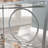 Contemporary Bar Cart With 2 Glass Shelves, Gray Finish