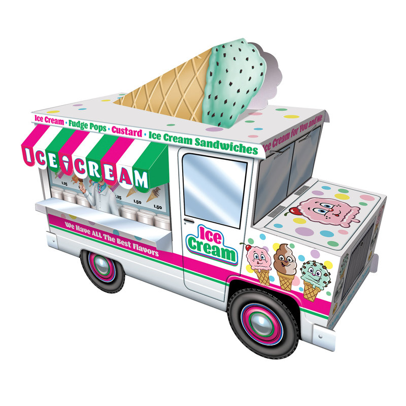 Centre de table camion de glace 3D