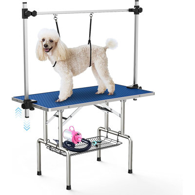 24'' D Metal Adjustable and Foldable Electric Grooming Table