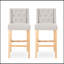 Tabouret de comptoir contemporain à oreilles capitonné 31 po, ensemble de 2-3762826