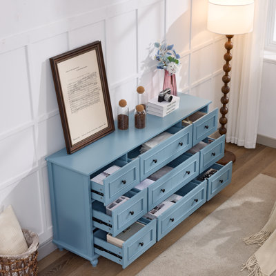 Commode rétro 9 tiroirs l 63 po