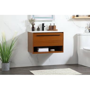 Amilla 24.50 Single Bathroom Vanity Base Finish: Caramel