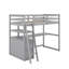 Lit mezzanine simple avec bureau et tablettes-290900513