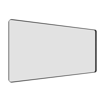 Lesamuel Filleted Corner Wall Mounted Bathroom and Vanity Mirror with Aluminum Frame