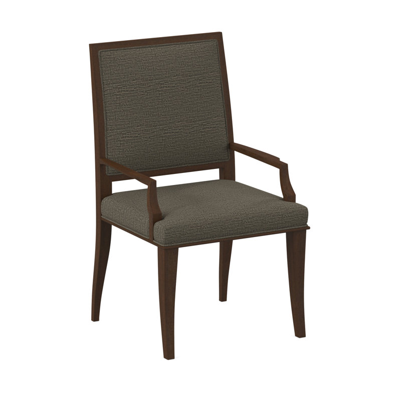 Princeton Arm Chair, American Walnut, Venice Linen