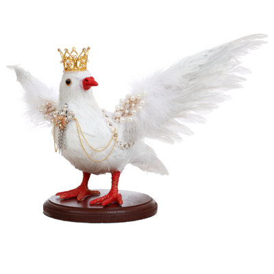 Jeweled Bird With Open Wings - 18 X 9.5 Inches