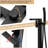 Freestanding Bathtub Faucet With Waterfall Tub Filler And Hand Shower, 360 Rotatable Spout, Dual Temperature Regulation, Brass Base Matte Black Faucet, 59" - Kink Hose, Control For Relaxing Water-120951942