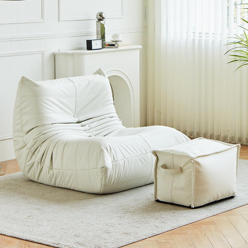 Canapé à billes rétro, Mélange de polyester blanc