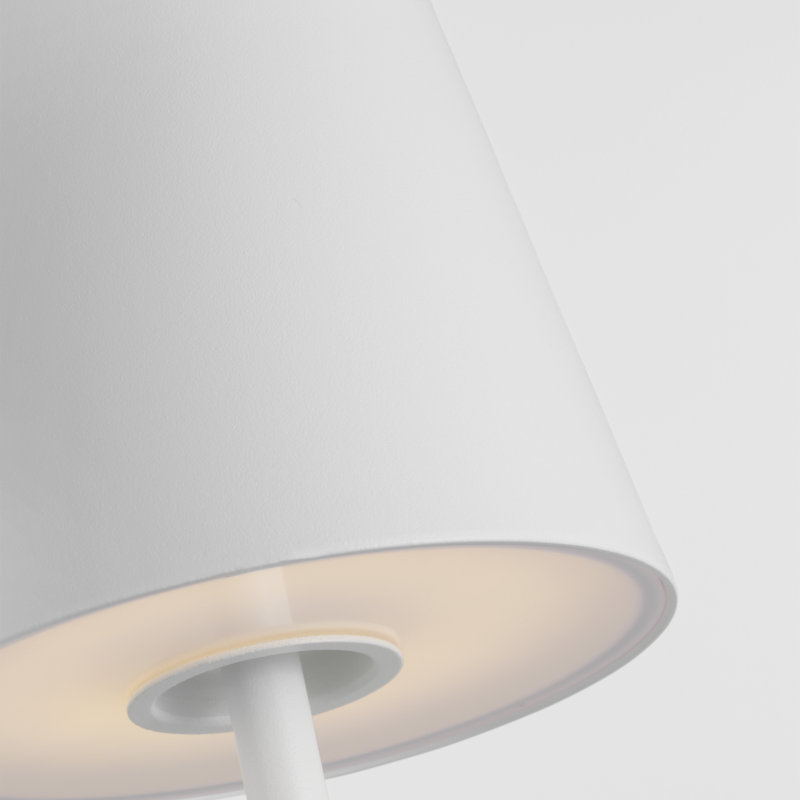 Nevis Accent Rechargeable Table Lamp, Matte White