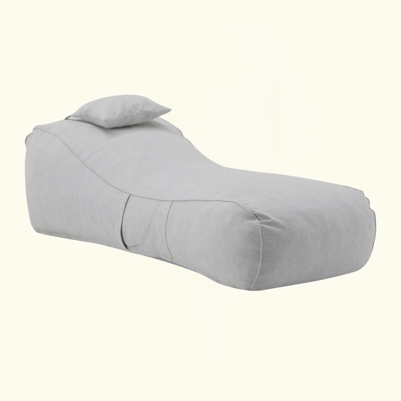 Fauteuil à billes d'extérieur, ensemble de 1, Tissu gris pâle
