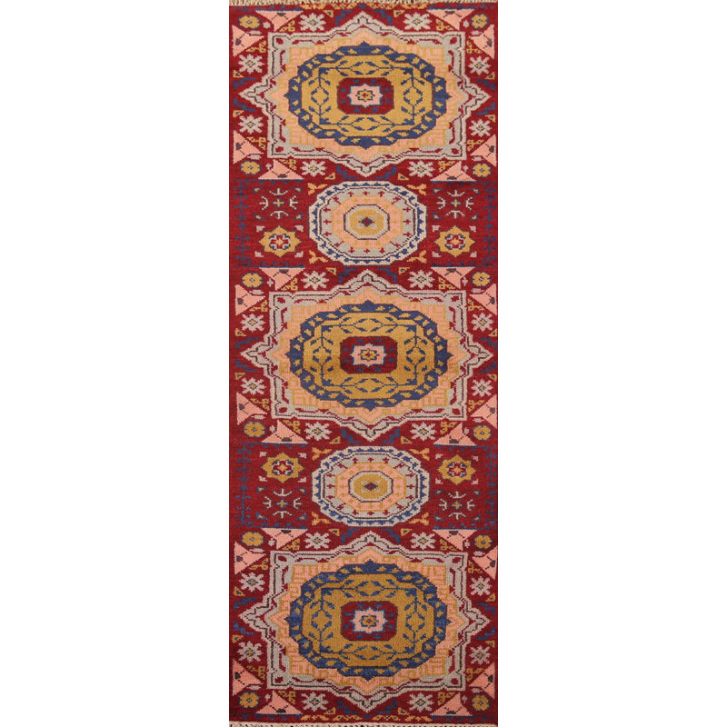 Tapis rouge traditionnel rouge 2x8