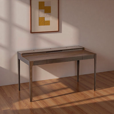Simple Highly Functional Ash Wood Writing Desk