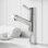 Robinet de salle de bain à trou unique avec poignée simple de 8 po de hauteur Noma