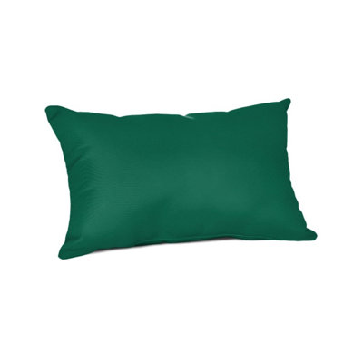 Coussin lombaire décontracté d'extérieur, Sunbrella résistant à l'eau et à la décoloration pour meubles de patio et balancelles, l 19 po x L 12 po, épaisseur 6 po, réversible, toile vert forêt