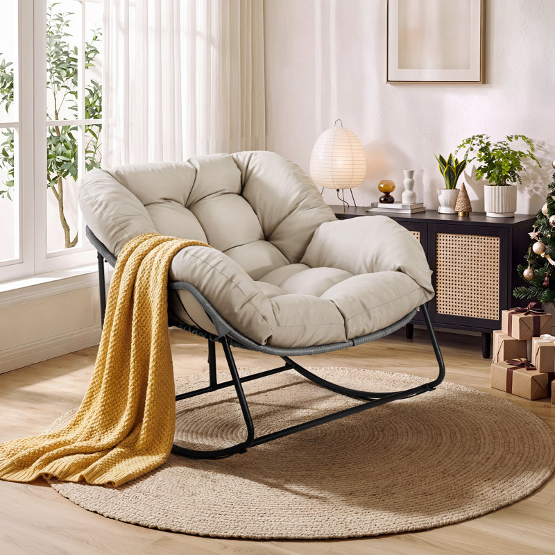 Outdoor Rocker Chair, Beige