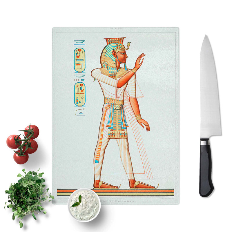 Tempered Glass Ramses III by Emile Prisse D'avennes Chopping Board, 28.5 cm x 39 cm