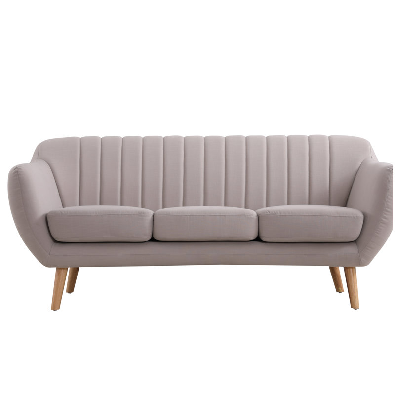 Canapé Villalba, Lin gris, H 33,5 po x l 59,7 po x P 33 po, 2