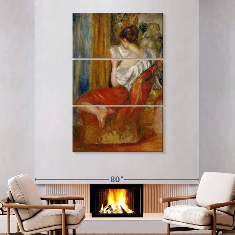 Femme de lecture Leisha 1900, H 74 po x l 48 po