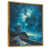 Toile avec cadre flottant or