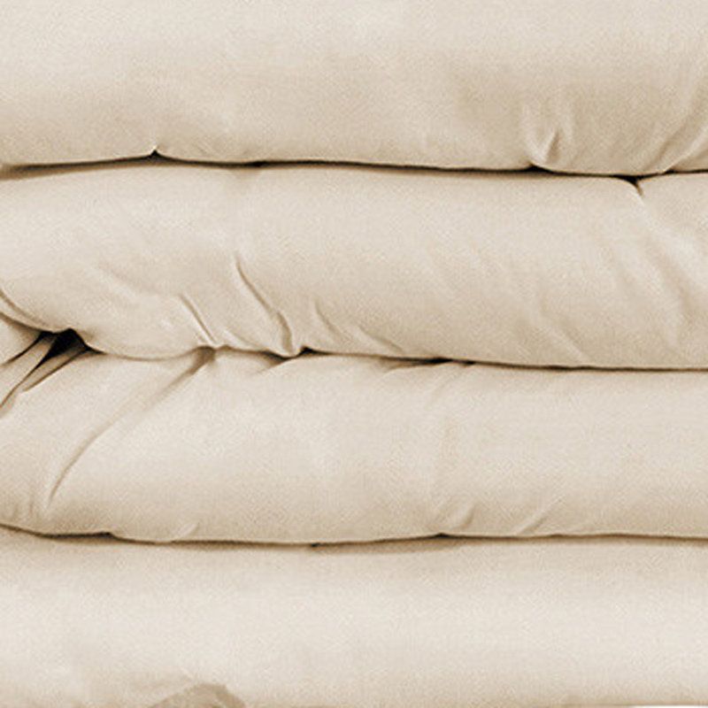 Ensemble de housse de couette lavable en mélange de coton ivoire à densité de tissage 1000 fils, Grand lit