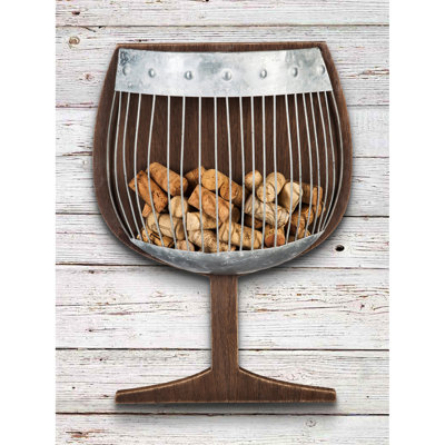 Porte-bouteilles en bois et métal