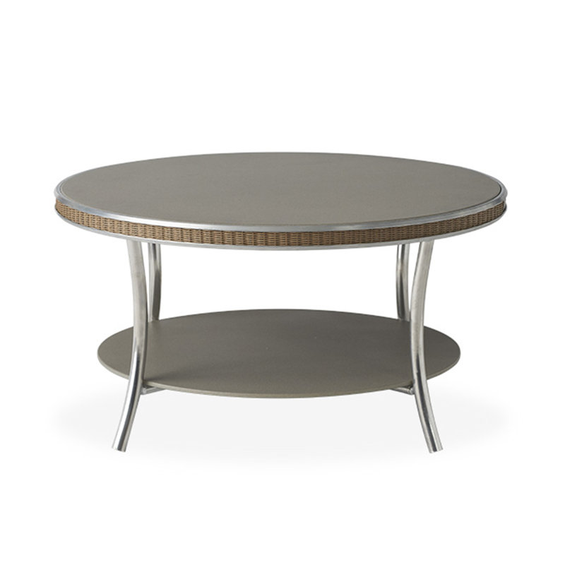 Essence Outdoor Round Coffee Table, Ebony